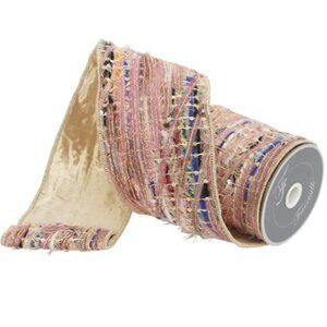 Farrisilk Mystic Weave Christmas Ribbon 4" x 5Y NEW